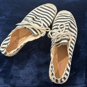 J. Crew Nautical Striped Espadrille Flats